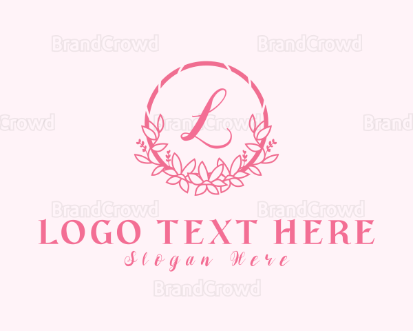 Flower Arrangement Wreath Logo