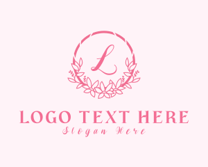 Bridal - Flower Arrangement Wreath logo design