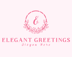 Flower Arrangement Wreath logo design