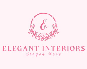 Flower Arrangement Wreath logo design