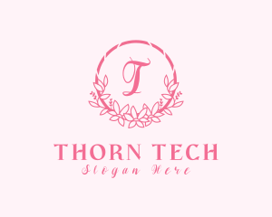 Thorn - Flower Arrangement Wreath logo design