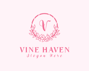 Flower Arrangement Wreath logo design