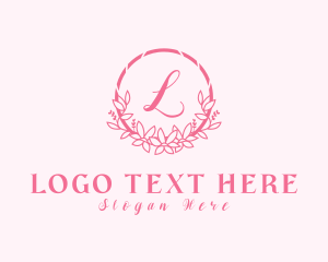 Wreath - Flower Arrangement Wreath logo design