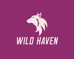 Wild Wolf Animal Character logo design