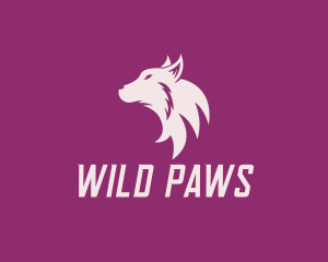 Wild Wolf Animal Character logo design