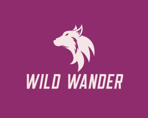 Wild Wolf Animal Character logo design