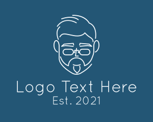 Professor - Professor Man Line Art logo design