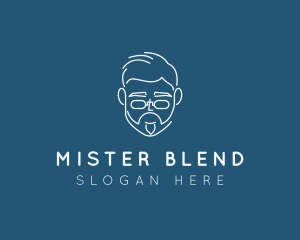 Mister - Professor Man Line Art logo design