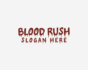 Horror Blood Drip logo design