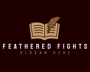 Quill Feather Book logo design