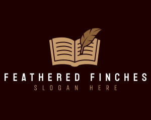 Quill Feather Book logo design