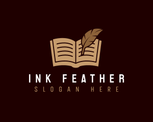 Quill Feather Book logo design