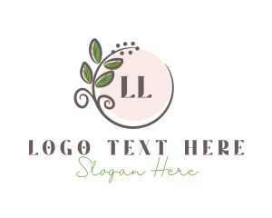 Badge - Elegant Wreath Leaf logo design