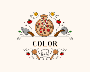 Pizzeria Food Restaurant  Logo