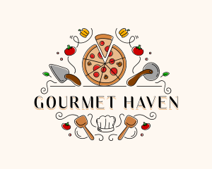 Pizzeria Food Restaurant  logo design