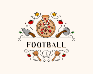 Cafeteria - Pizzeria Food Restaurant logo design