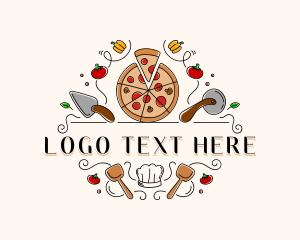 Pizza - Pizzeria Food Restaurant logo design