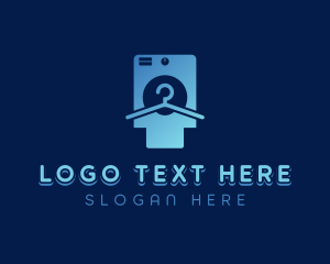 Dry Cleaning - Tee Laundromat Washer logo design