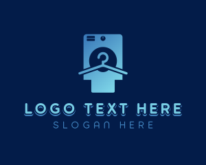 Hanger - Tee Laundromat Washer logo design