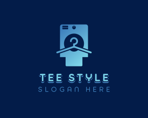 T Shirt - Tee Laundromat Washer logo design