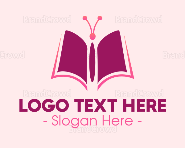 Butterfly Book Pages Logo