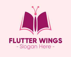 Butterfly - Butterfly Book Pages logo design