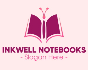 Notebook - Butterfly Book Pages logo design
