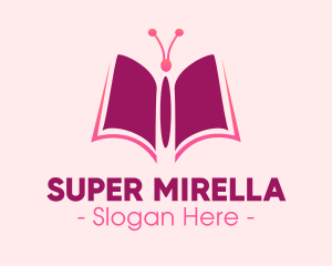 Butterfly Book Pages logo design