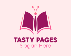 Butterfly Book Pages logo design