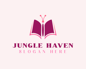 Butterfly Book Pages logo design