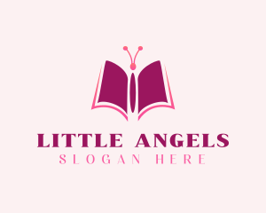 Butterfly Book Pages logo design