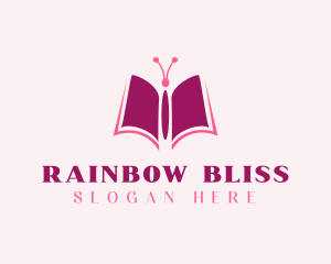 Butterfly Book Pages logo design