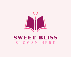 Butterfly Book Pages logo design