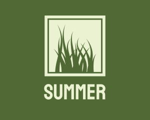 Garden Yard Lawn Grass logo design