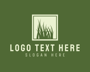 Garden Yard Lawn Grass logo design