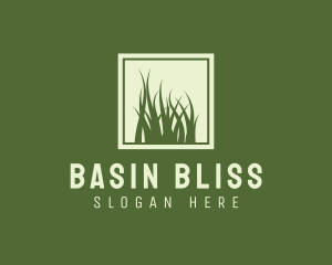 Garden Yard Lawn Grass logo design