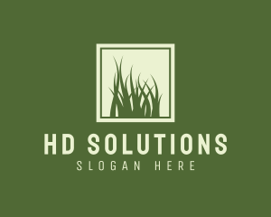 Garden Yard Lawn Grass logo design