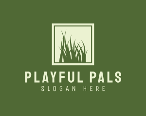 Garden Yard Lawn Grass logo design