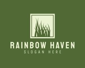 Garden Yard Lawn Grass logo design