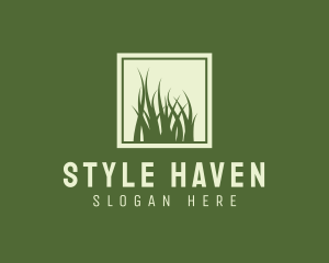 Garden Yard Lawn Grass logo design