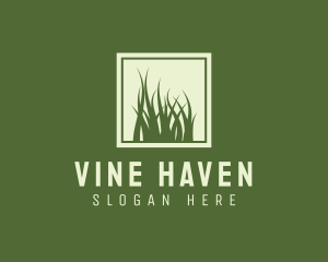 Garden Yard Lawn Grass logo design