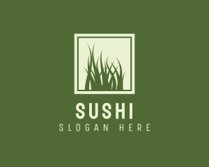 Garden Yard Lawn Grass logo design