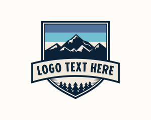 Shield - Alpine Mountain Trekking logo design