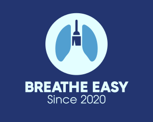 Bronchitis - Blue Respiratory Cleaning Mop logo design