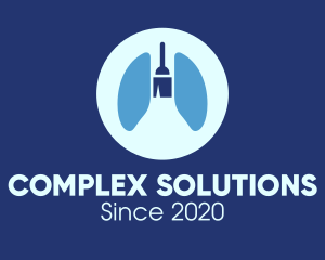 Complication - Blue Respiratory Cleaning Mop logo design