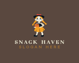 Sweet Pancake Girl logo design