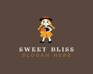 Sweet Pancake Girl logo design