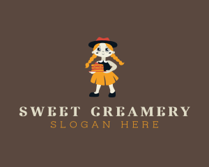 Sweet Pancake Girl logo design