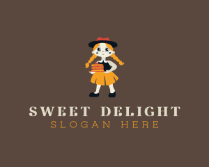 Sweet Pancake Girl logo design