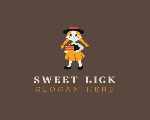 Sweet Pancake Girl logo design